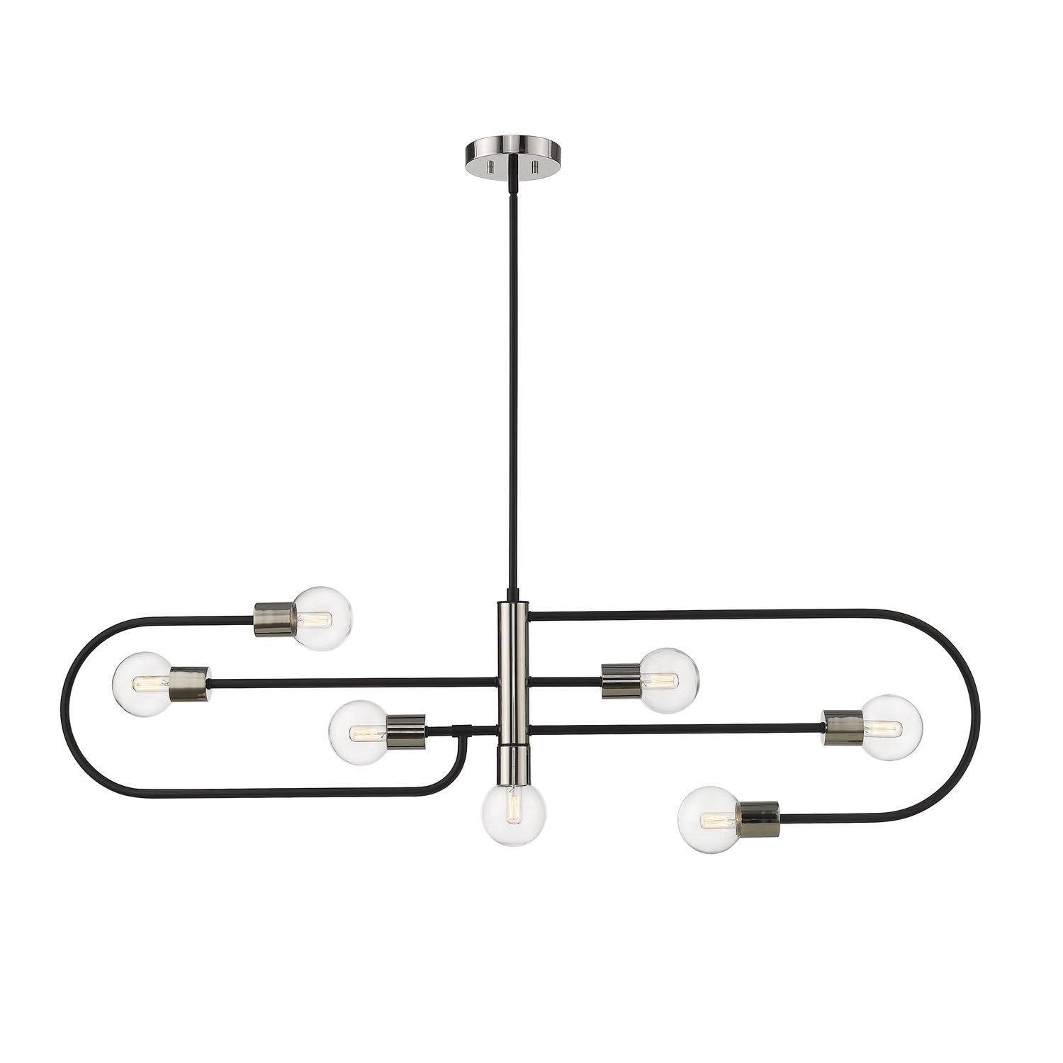 Neutra Linear Suspension Matte Black + Polished Nickel