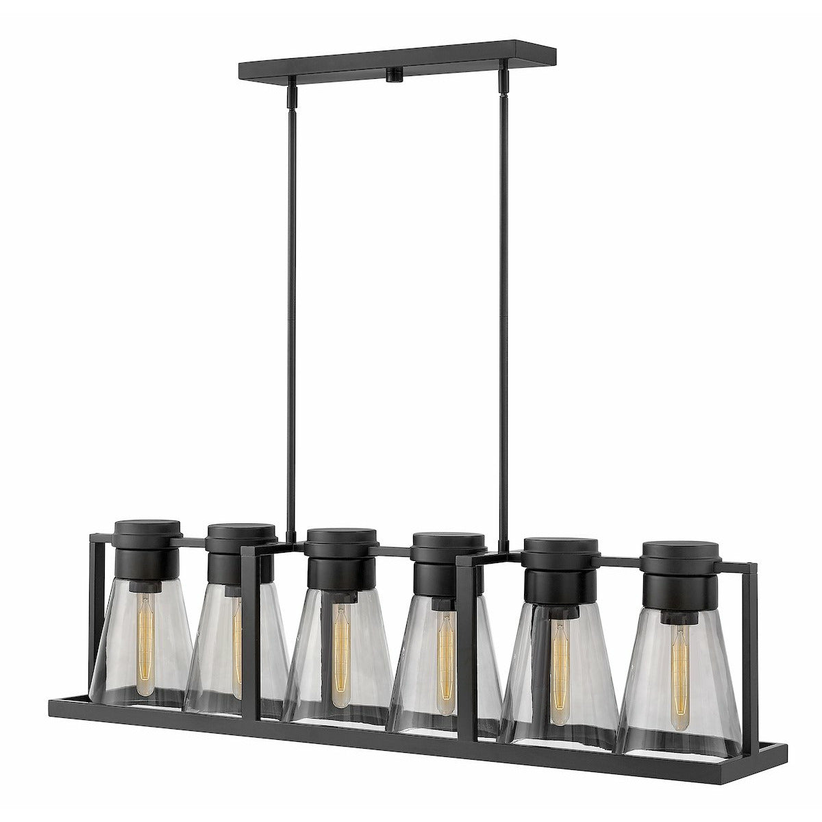 Refinery Linear Suspension Black with Smoked glass