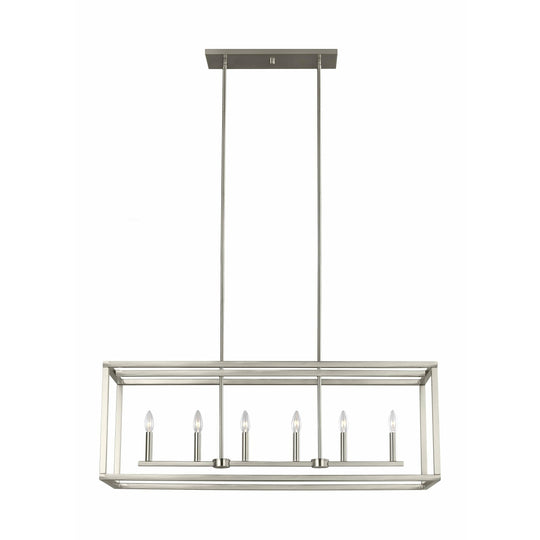 Moffet Street 6-Light Linear Suspension (with Bulbs)
