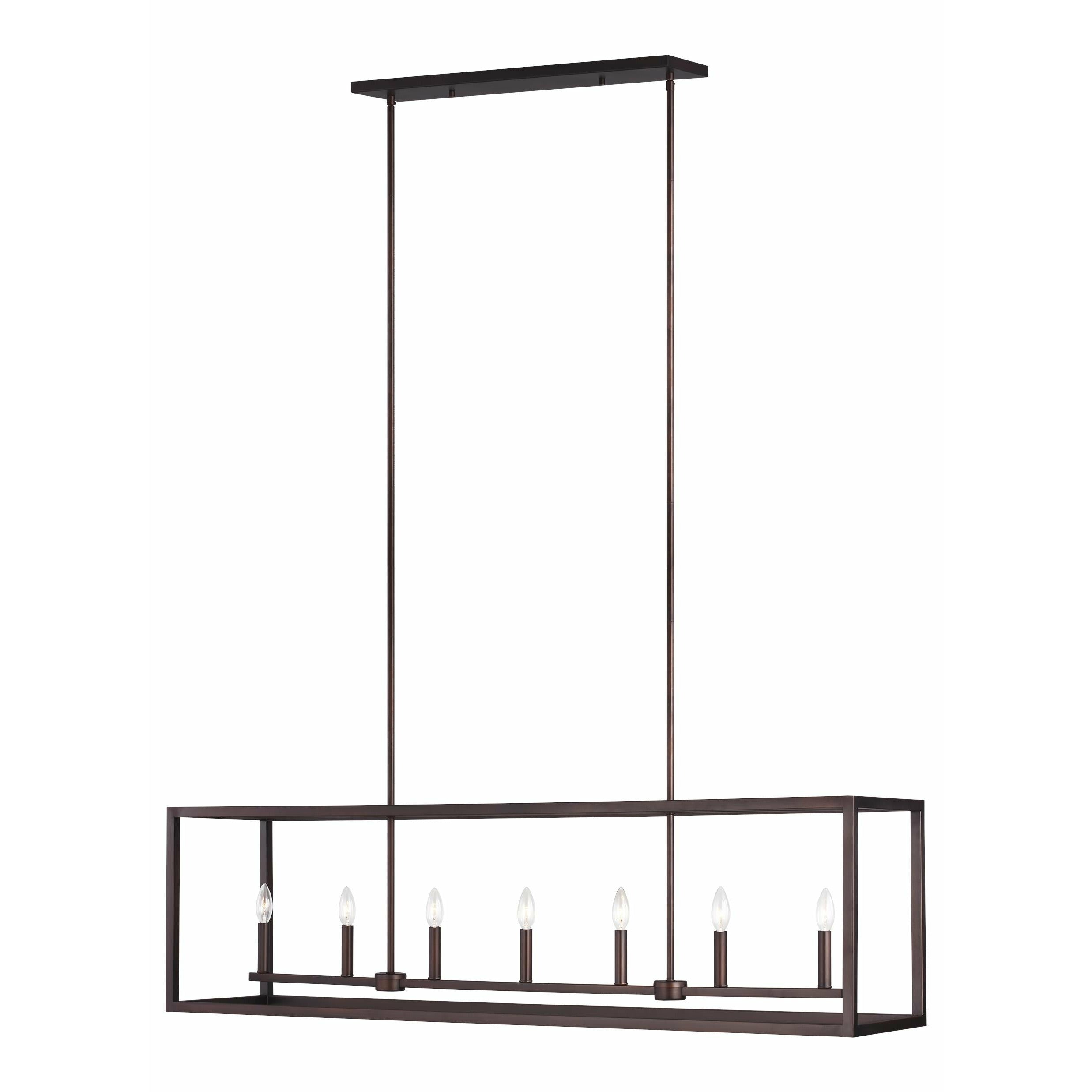 Moffet Street Long 7-Light Linear Suspension (with Bulbs)