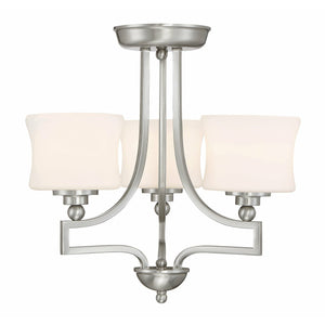 Terrell Semi Flush Mount Satin Nickel