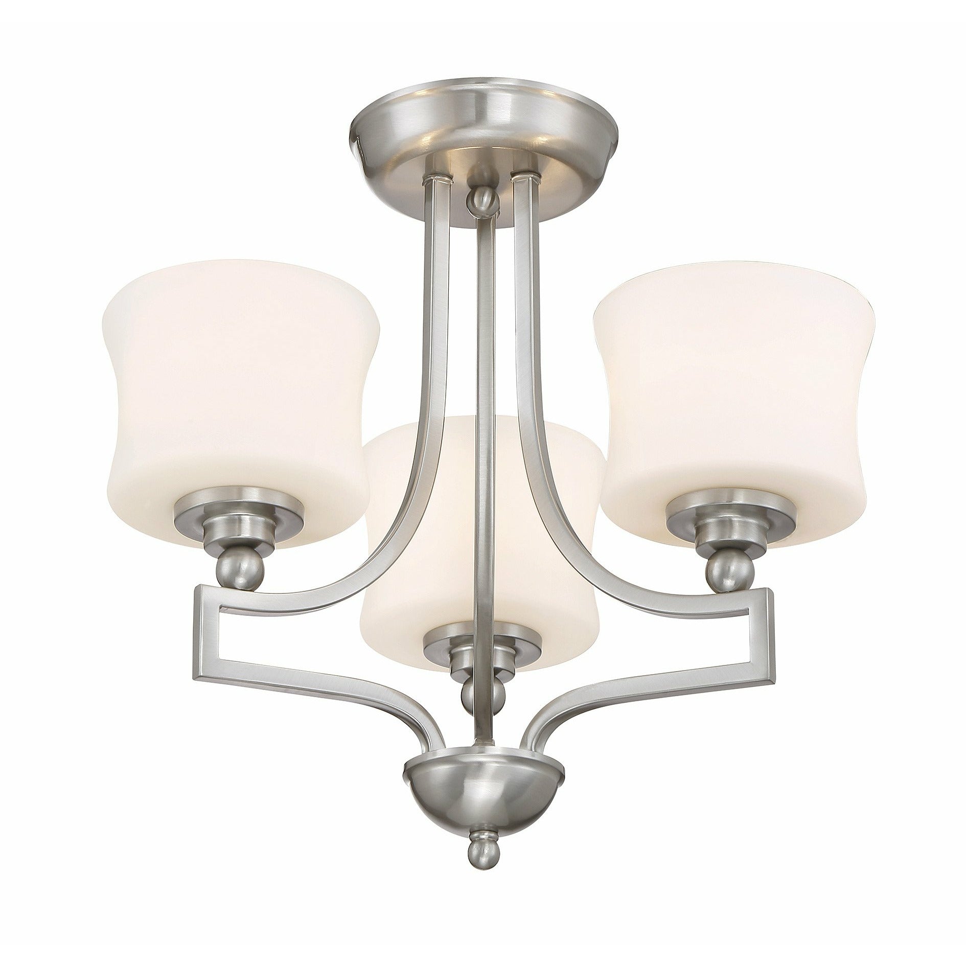 Terrell Semi Flush Mount Satin Nickel