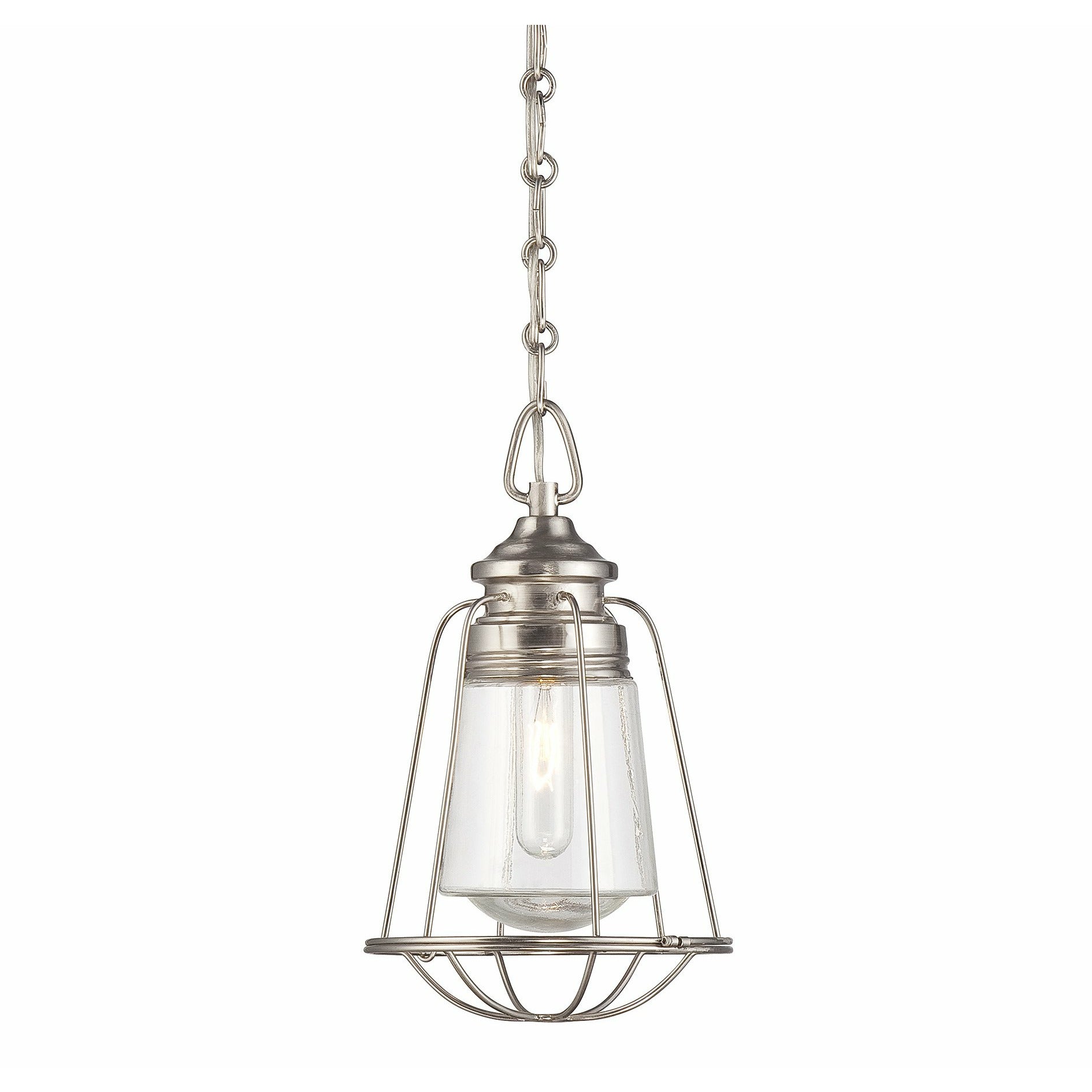 Vintage Pendant Outdoor Pendant Satin Nickel