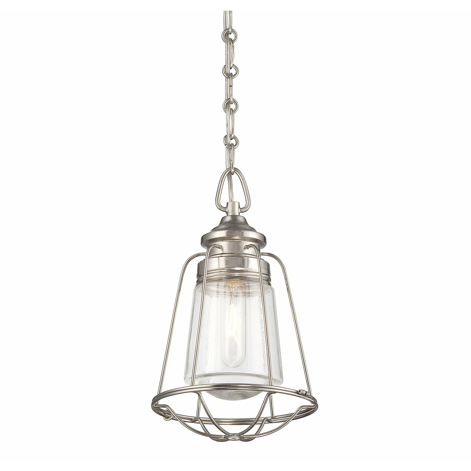 Vintage Pendant Outdoor Pendant Satin Nickel