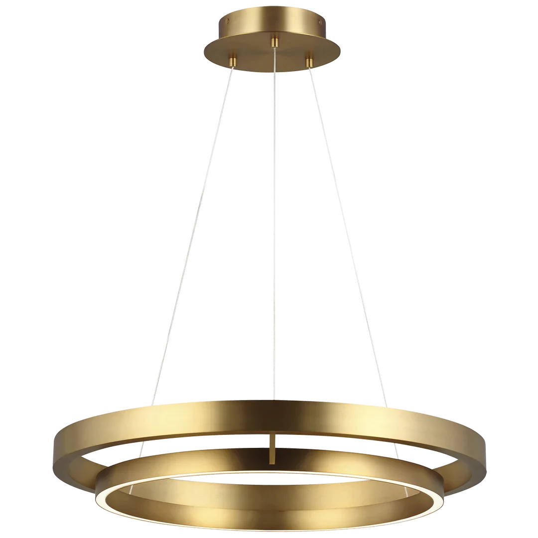 Visual Comfort Modern Grace 30 inch 3000K LED Aged Brass