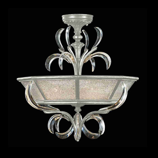 Beveled Arcs Semi Flush Mount