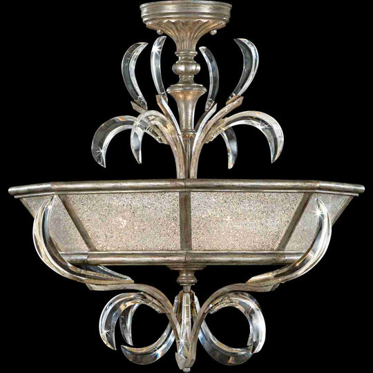 Beveled Arcs Semi Flush Mount