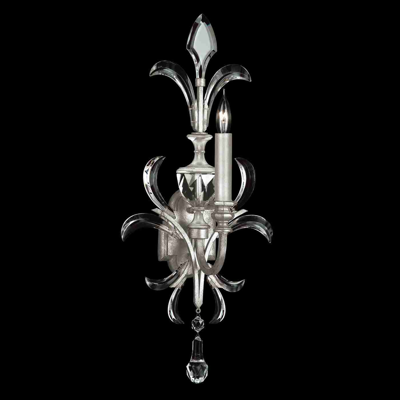 Beveled Arcs Sconce Silver Leaf