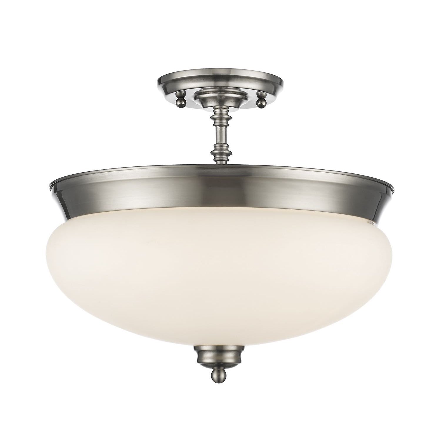 Amon Semi Flush Mount Brushed Nickel