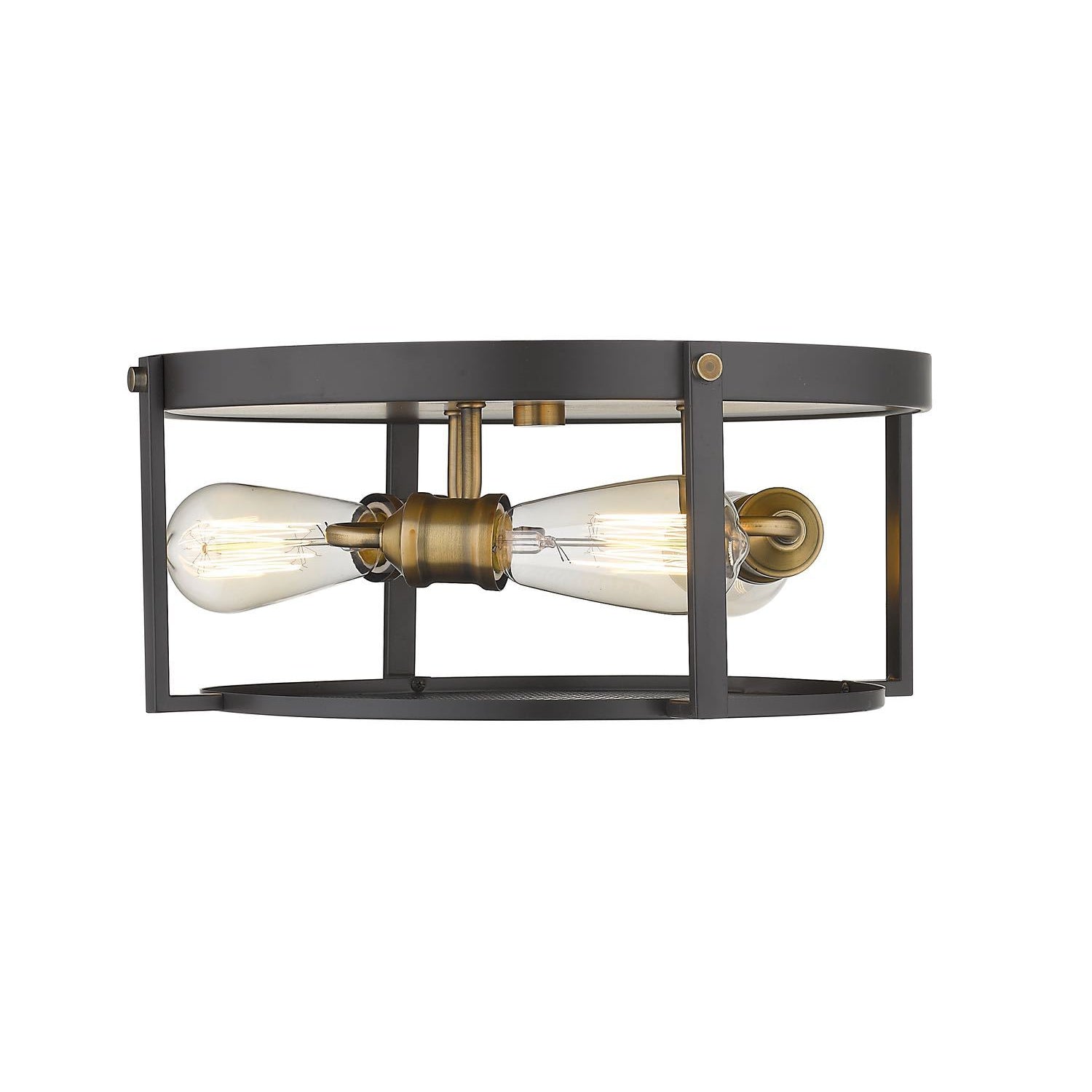 Halcyon Flush Mount Bronze + Heritage Brass