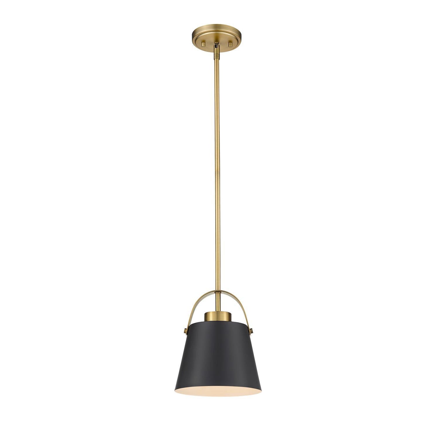 Z-Studio Mini Pendant Matte Black + Heritage Brass