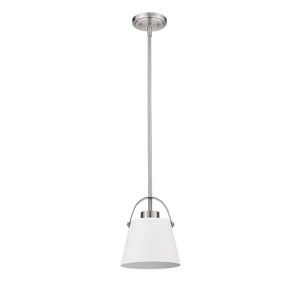 Z-Studio Mini Pendant Matte White + Brushed Nickel