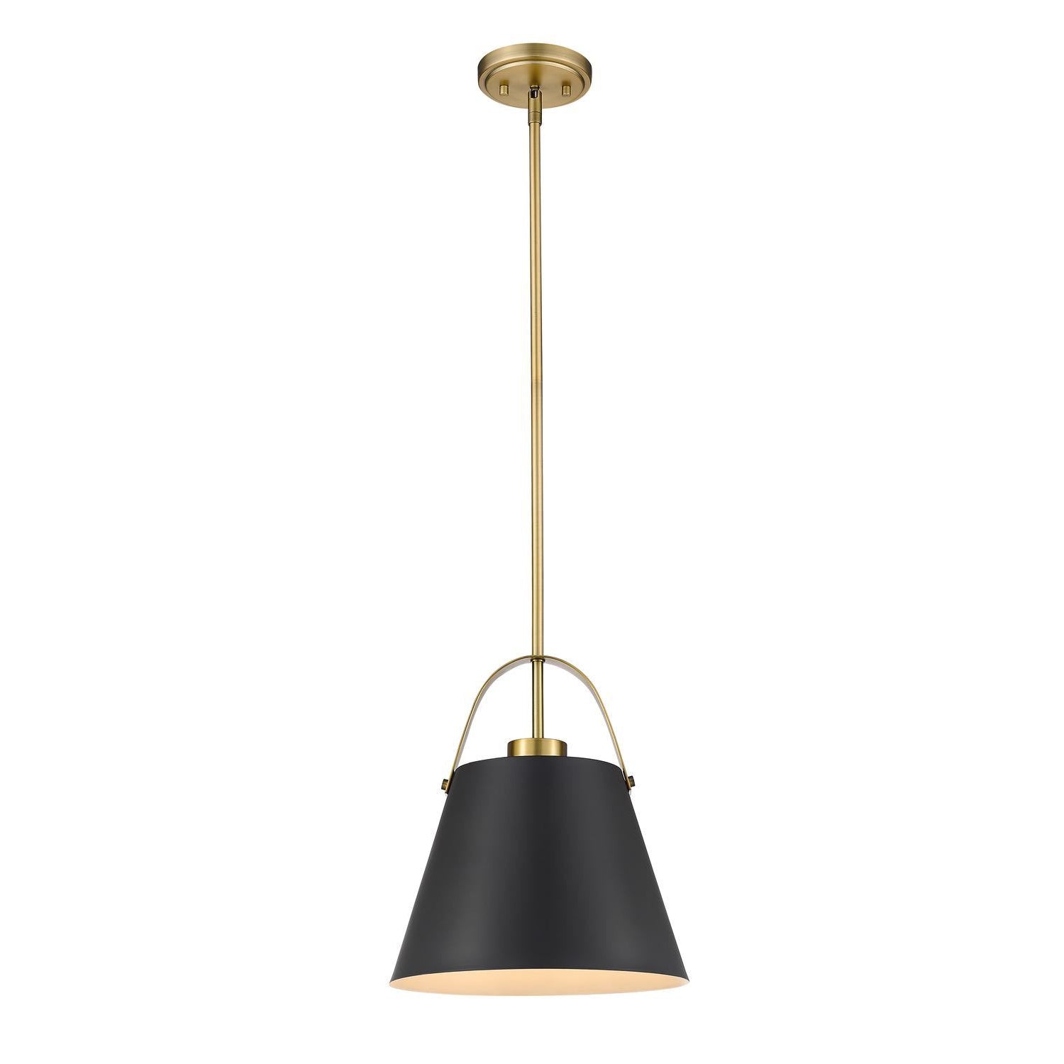 Z-Studio Pendant Matte Black + Heritage Brass