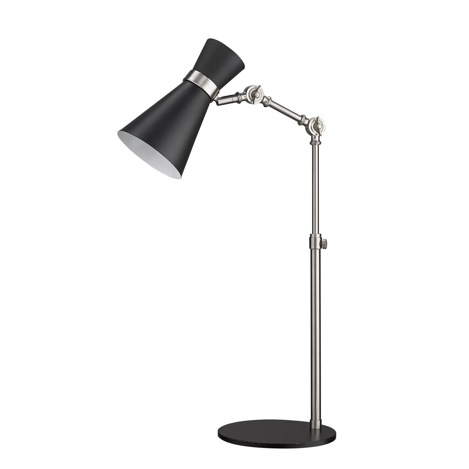 Soriano Table Lamps Matte Black + Brushed Nickel