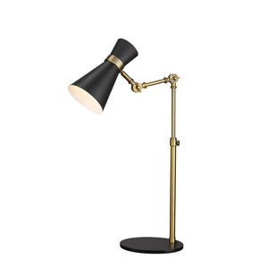 Soriano Table Lamps Matte Black + Heritage Brass