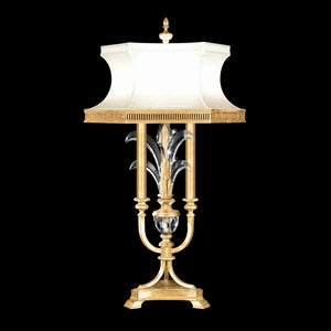 Beveled Arcs Table Lamp Gold Leaf