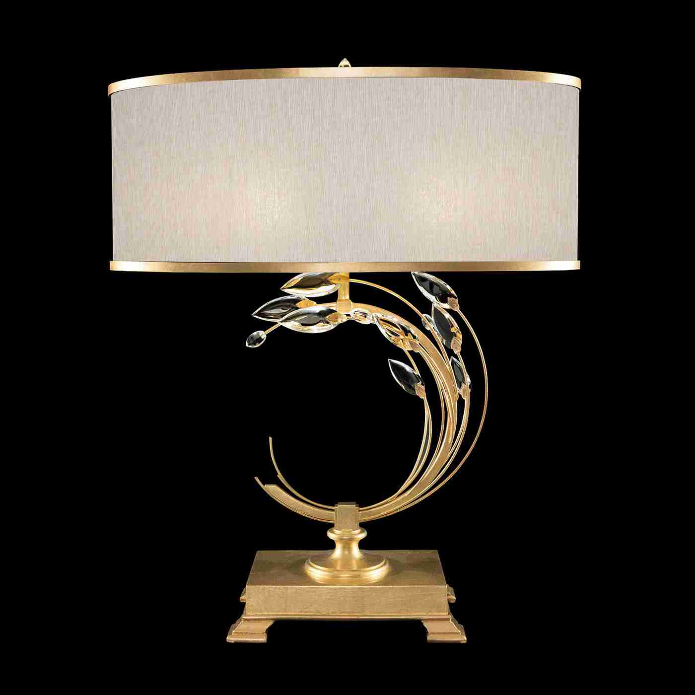 Crystal Laurel Table Lamp Gold Leaf