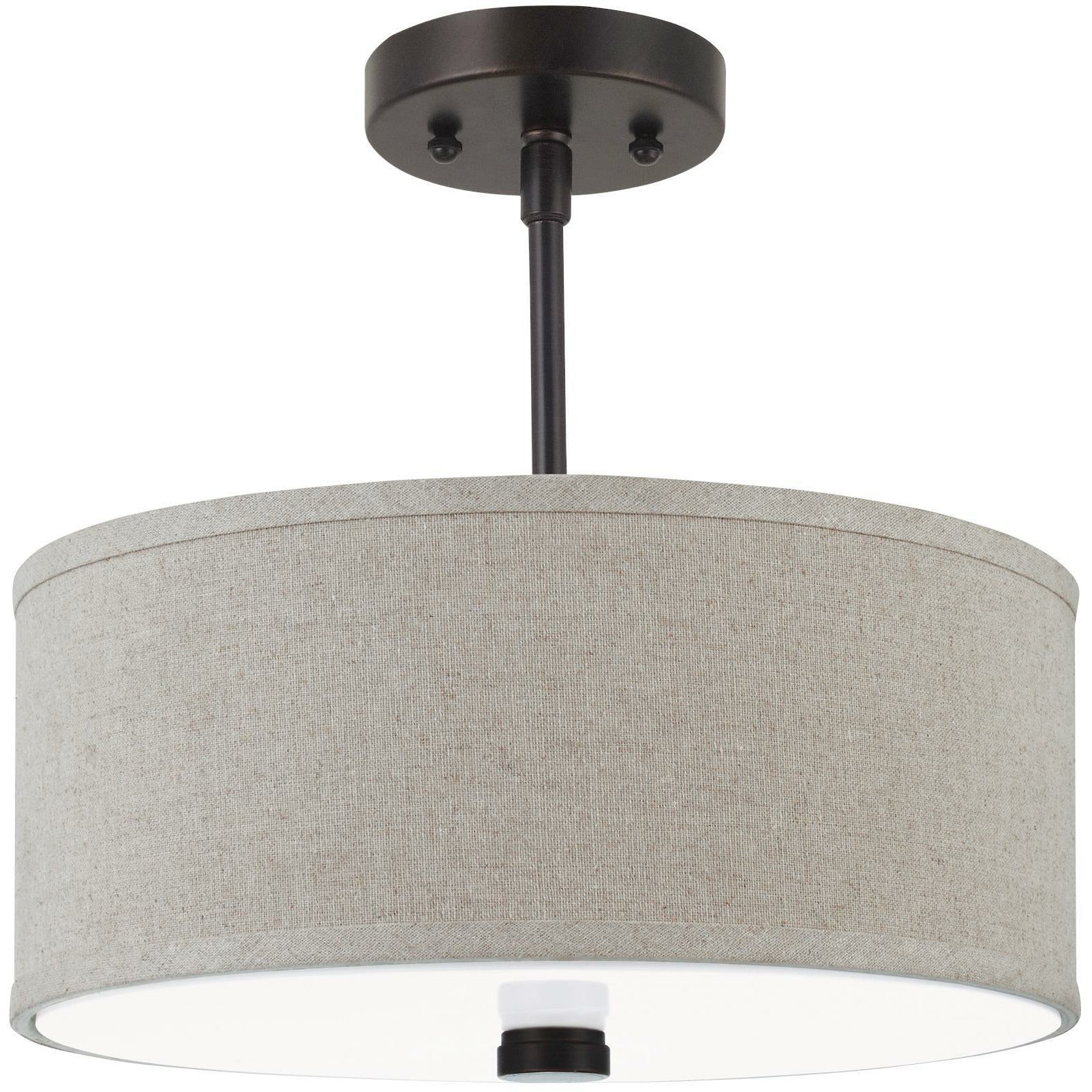 Dayna Shade Pendant Flush Mount Burnt Sienna