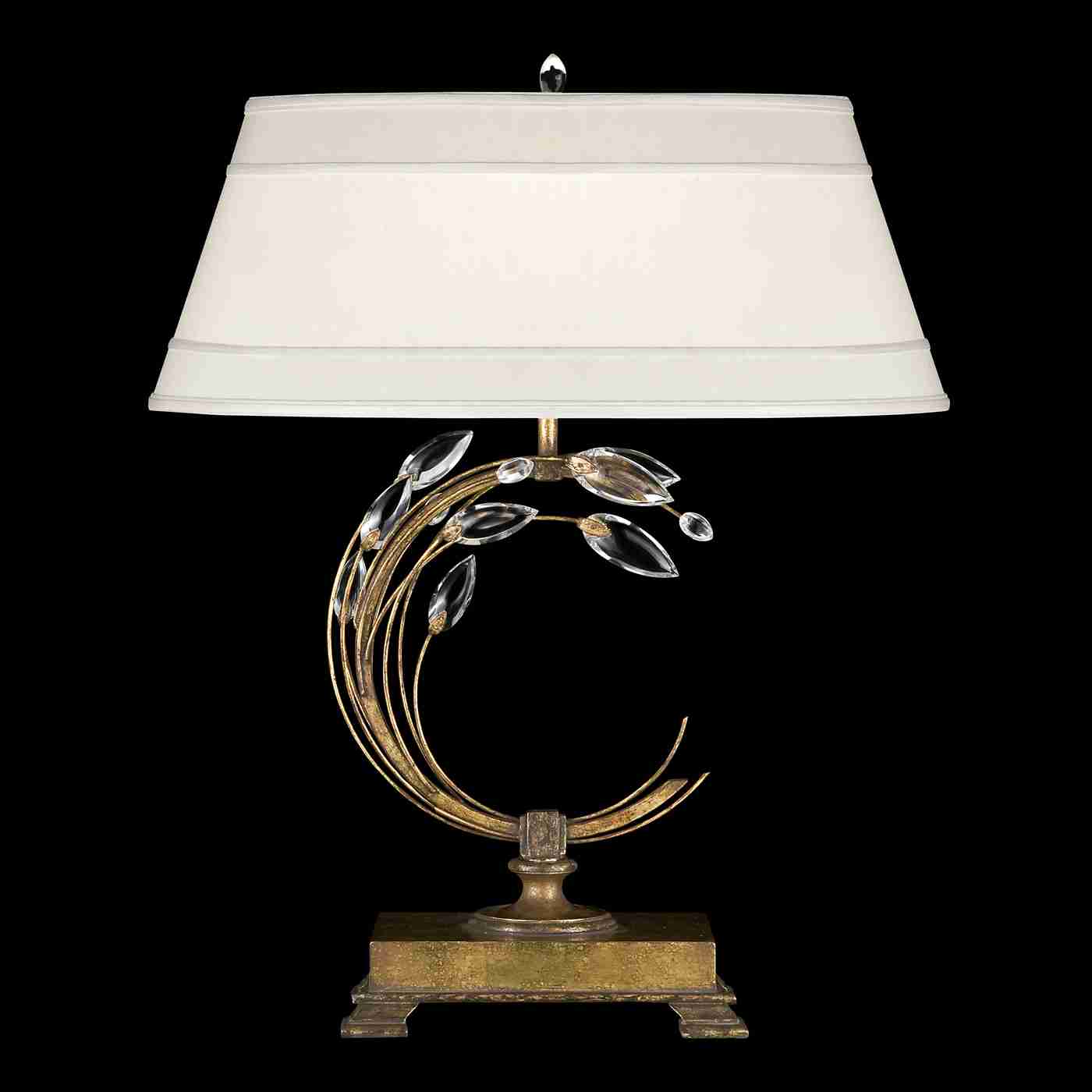 Crystal Laurel Table Lamp Gold