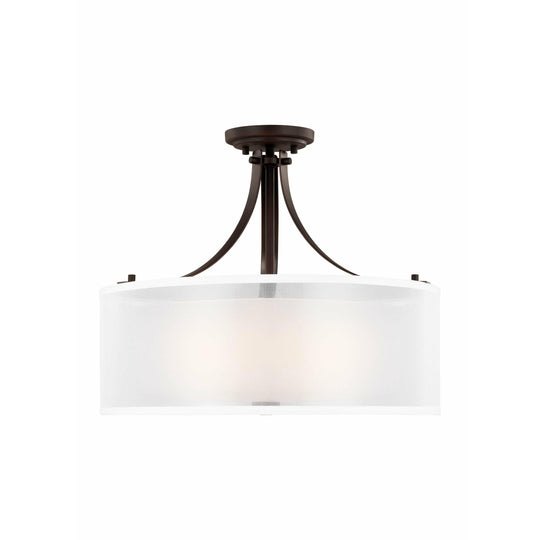 Elmwood Park 3-Light Semi Flush Mount (with Bulbs)