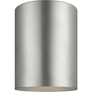 Outdoor Cylinders Outdoor Ceiling Light Painted Brushed Nickel