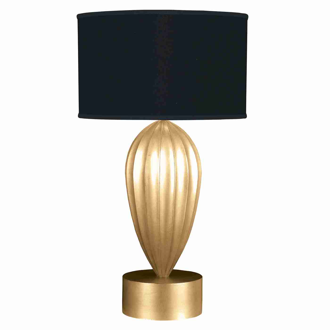 Allegretto Table Lamp Gold Leaf with Black Shade