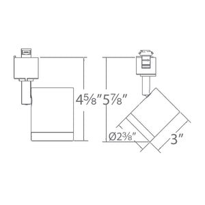 Charge LED 10W Line Voltage Track Head for H Track (Pack of 2)