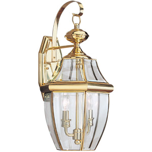 Lancaster Outdoor Wall Light Polished Brass