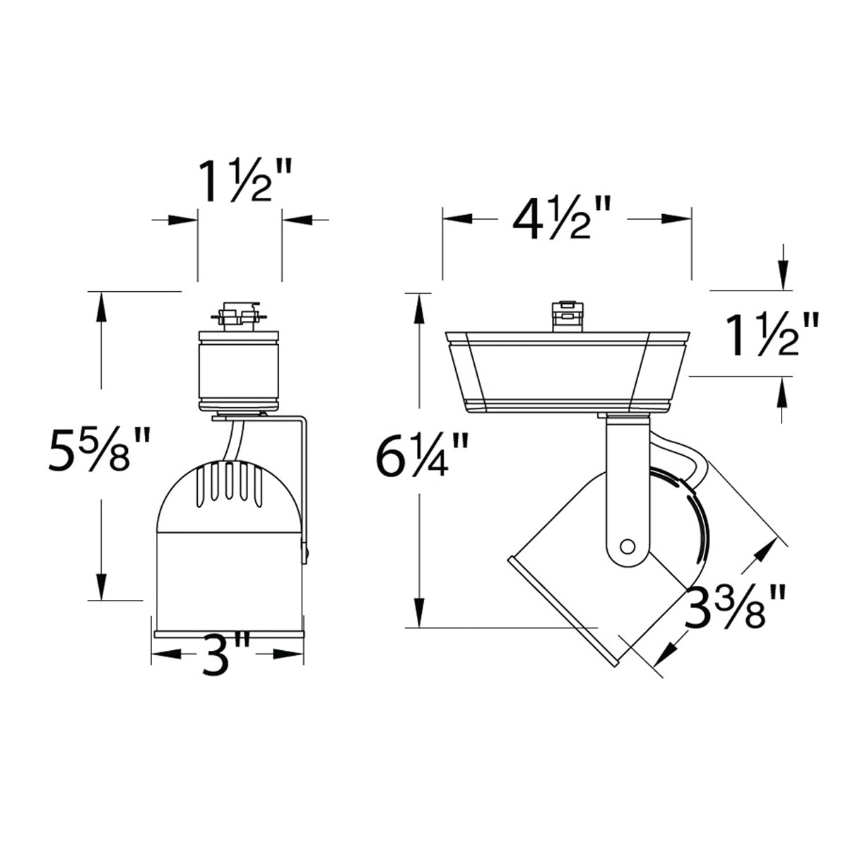HT-808 Low Voltage Track Head for J Track