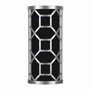 Allegretto Sconce Silver Leaf with Black Fabric