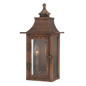 St. Charles Outdoor Wall Light Copper Patina