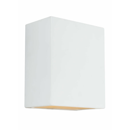 Paintable Ceramic Sconces 1-Light Outdoor Wall Light (with Bulb)