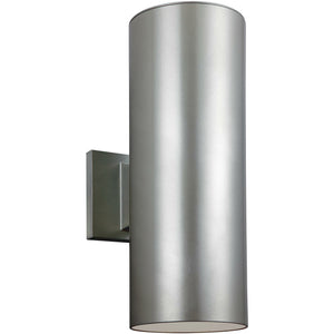 Outdoor Cylinders Outdoor Wall Light Painted Brushed Nickel
