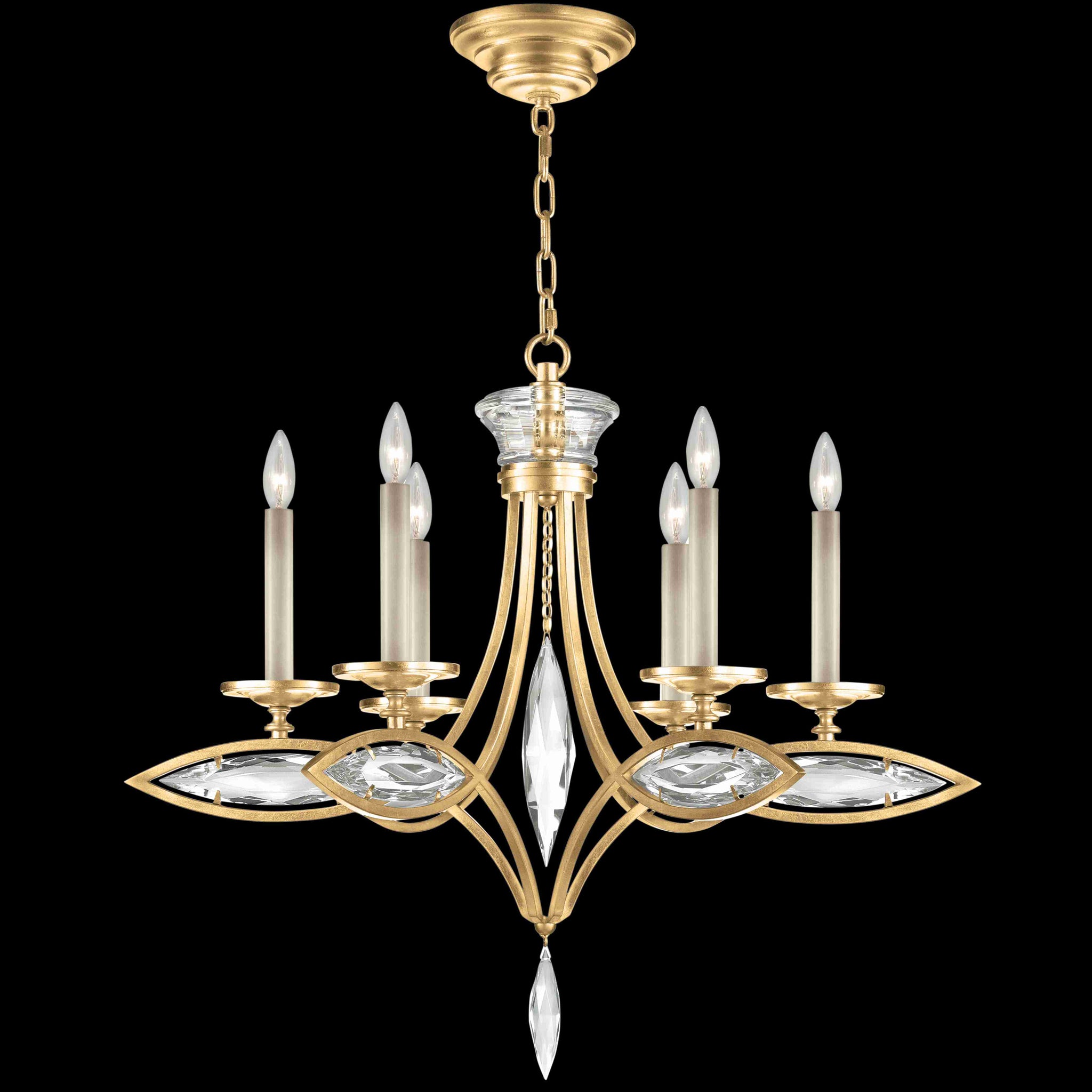 Marquise Chandelier Gold