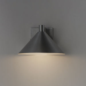 Conoid LED Outdoor Wall Light Brushed Aluminum