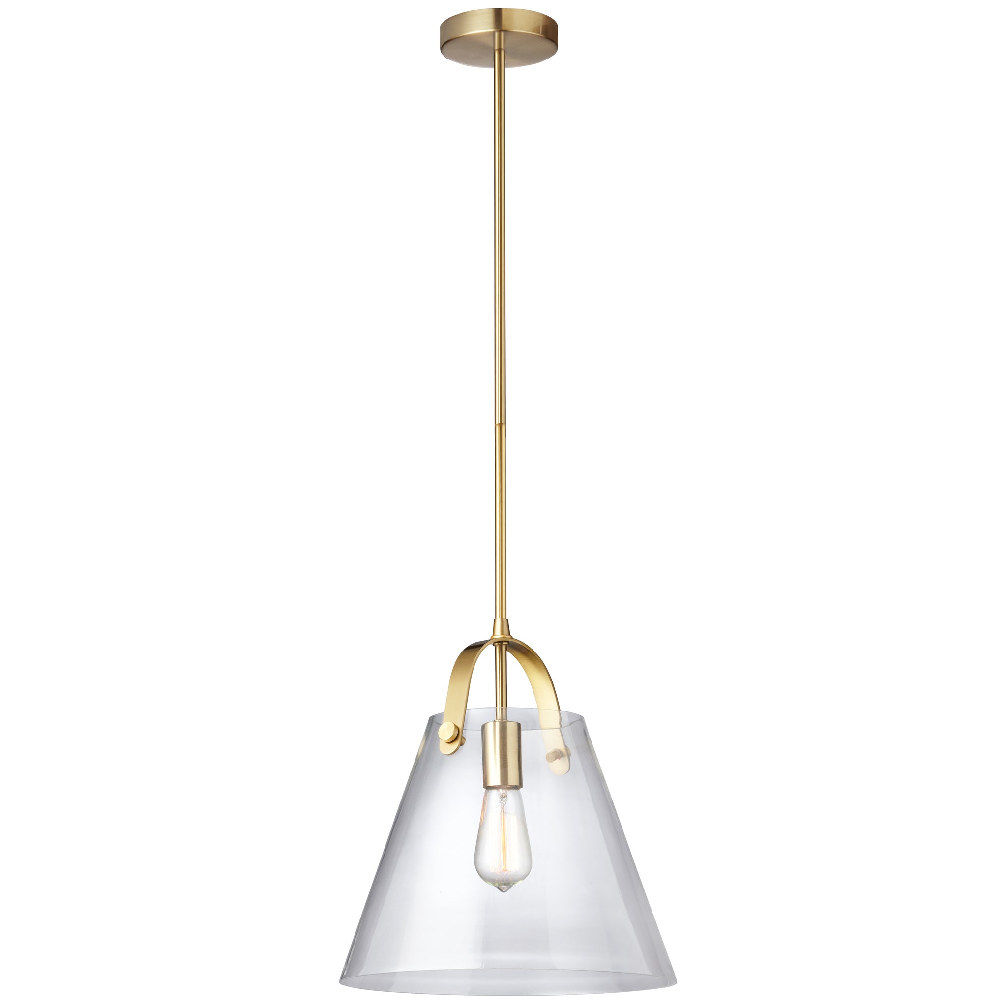 Pendant Clear | Aged Brass