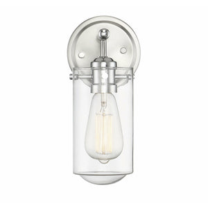 Clayton Sconce Satin nickel with Chrome Accents