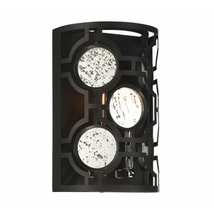 Chennal Sconce Bronze and Chrome w/ Antique Mirror Accents