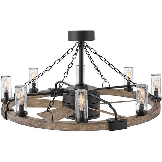 Sawyer 36" with 28" LED Fandelier