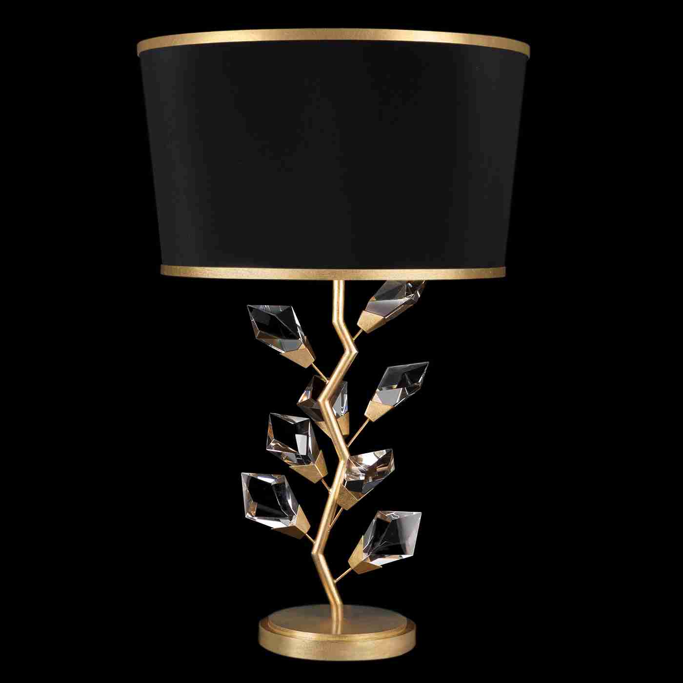 Foret Table Lamp Gold with Black Shade