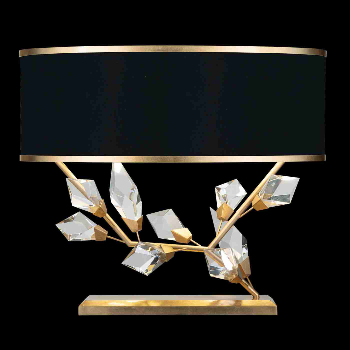 Foret Table Lamp Gold with Black Shade