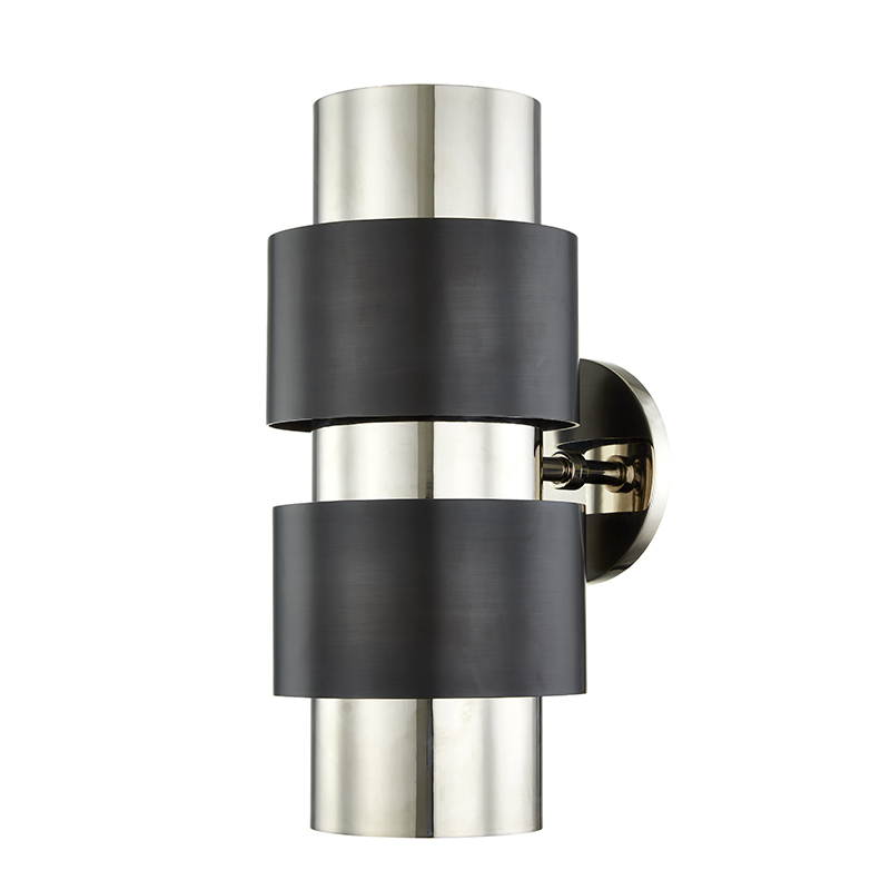 Cyrus Sconce Polished Nickel/Old Bronze Combo