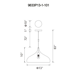 Dynamic 13" Down Pendant