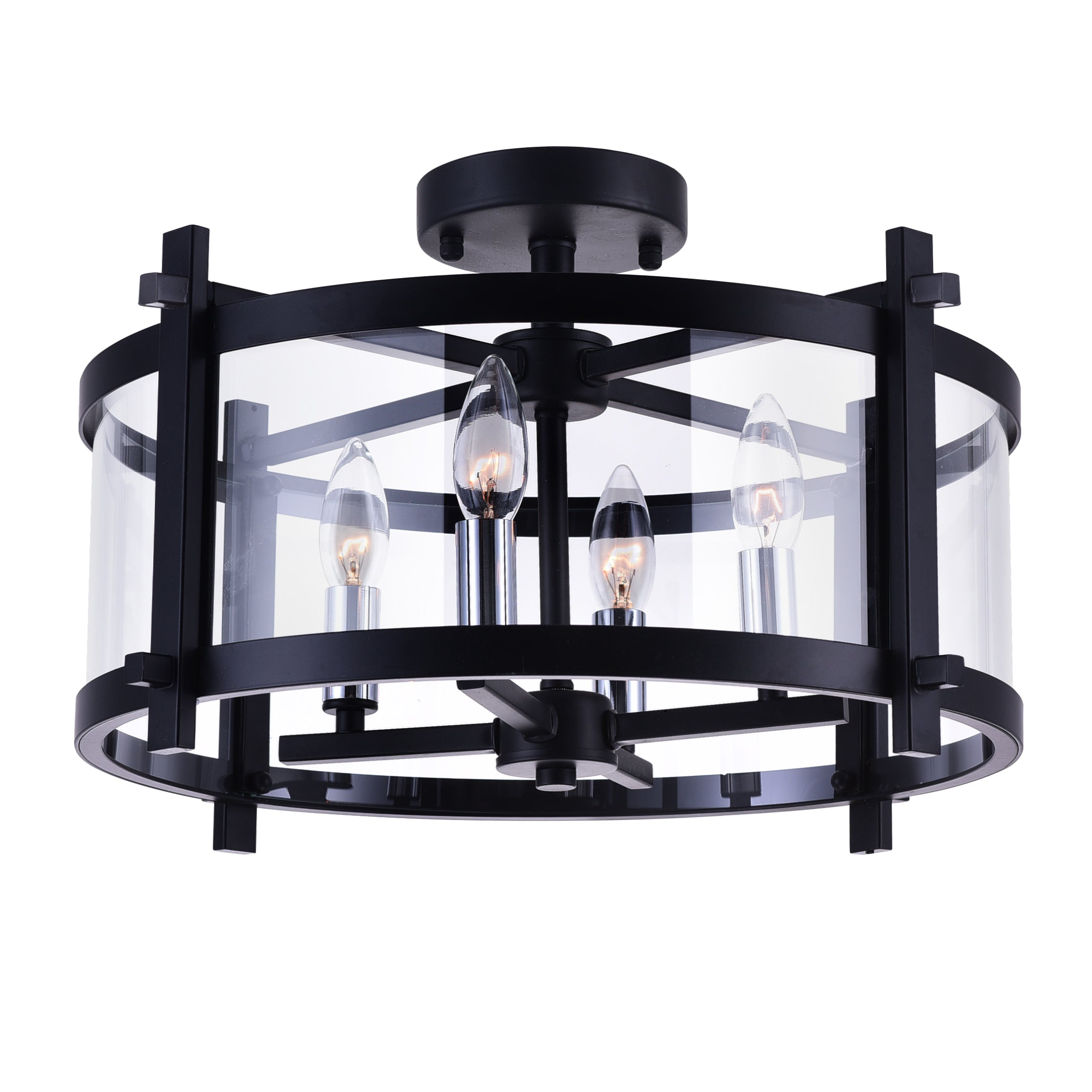 Miette Semi Flush Mount Black