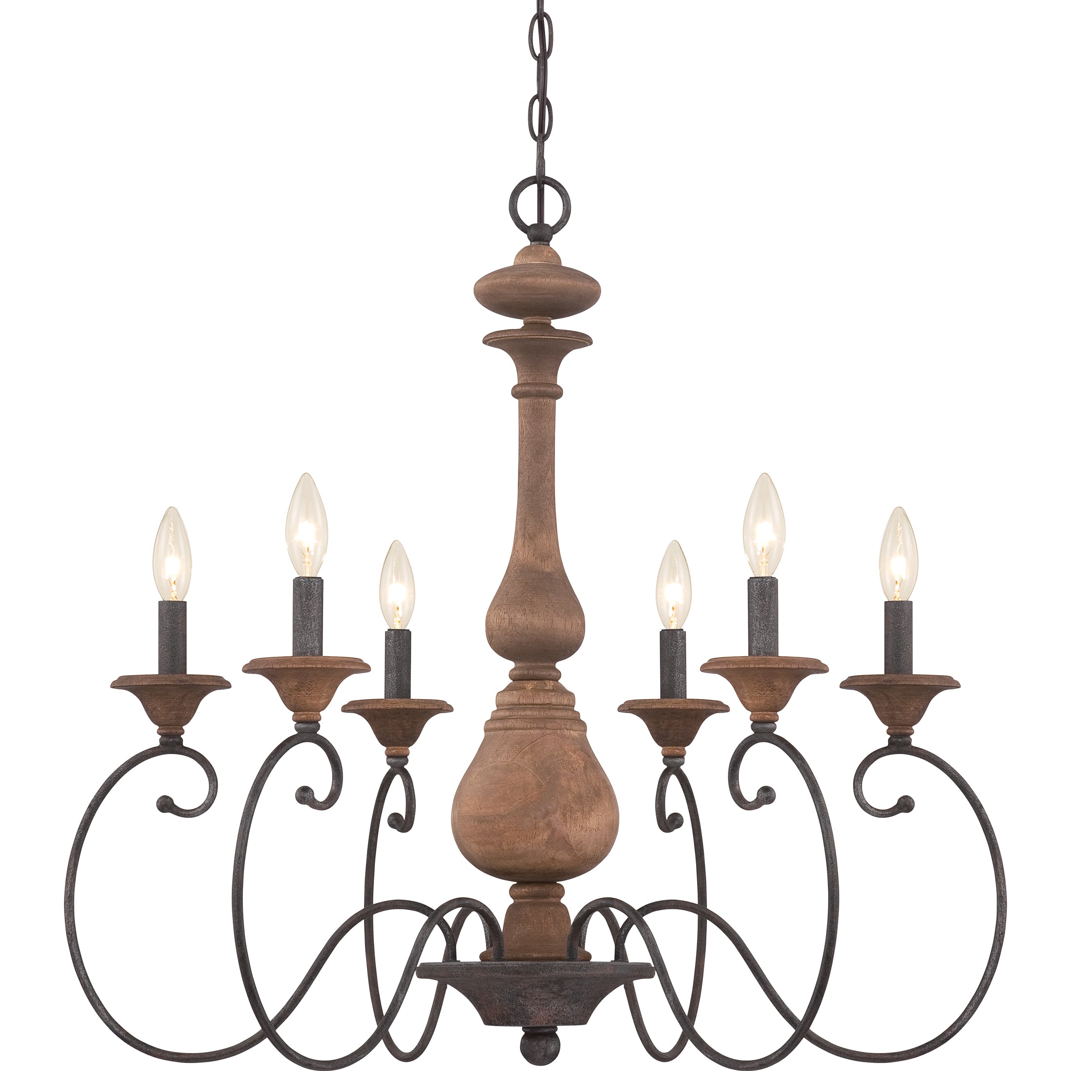 Auburn Chandelier Rustic Black