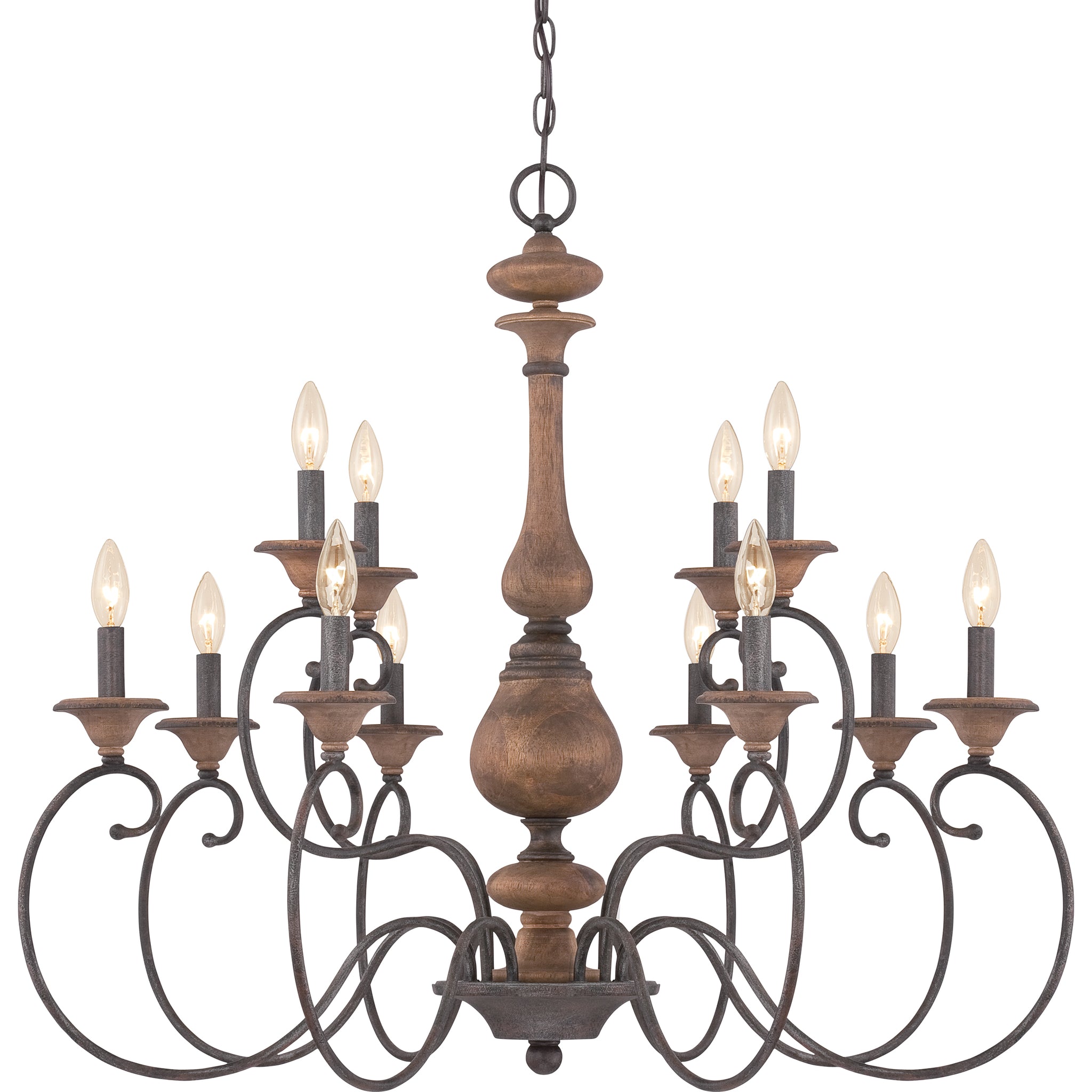 Auburn Chandelier Rustic Black