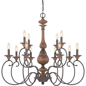 Auburn Chandelier Rustic Black