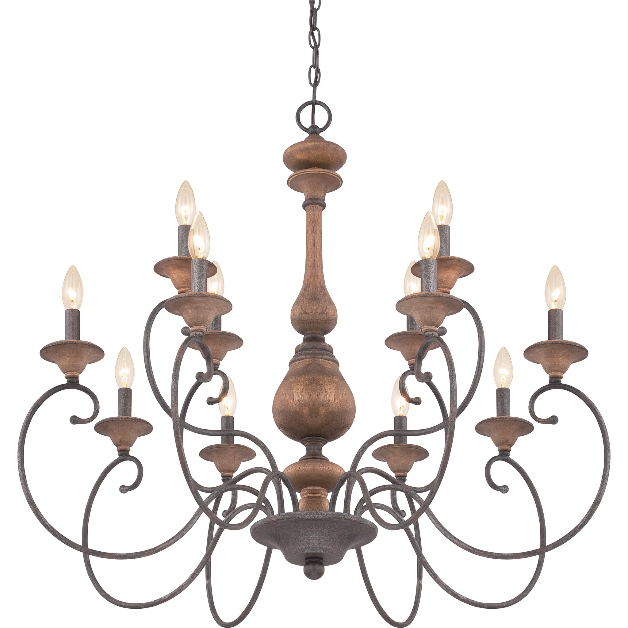 Auburn Chandelier Rustic Black