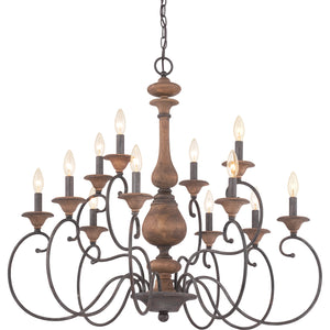 Auburn Chandelier Rustic Black