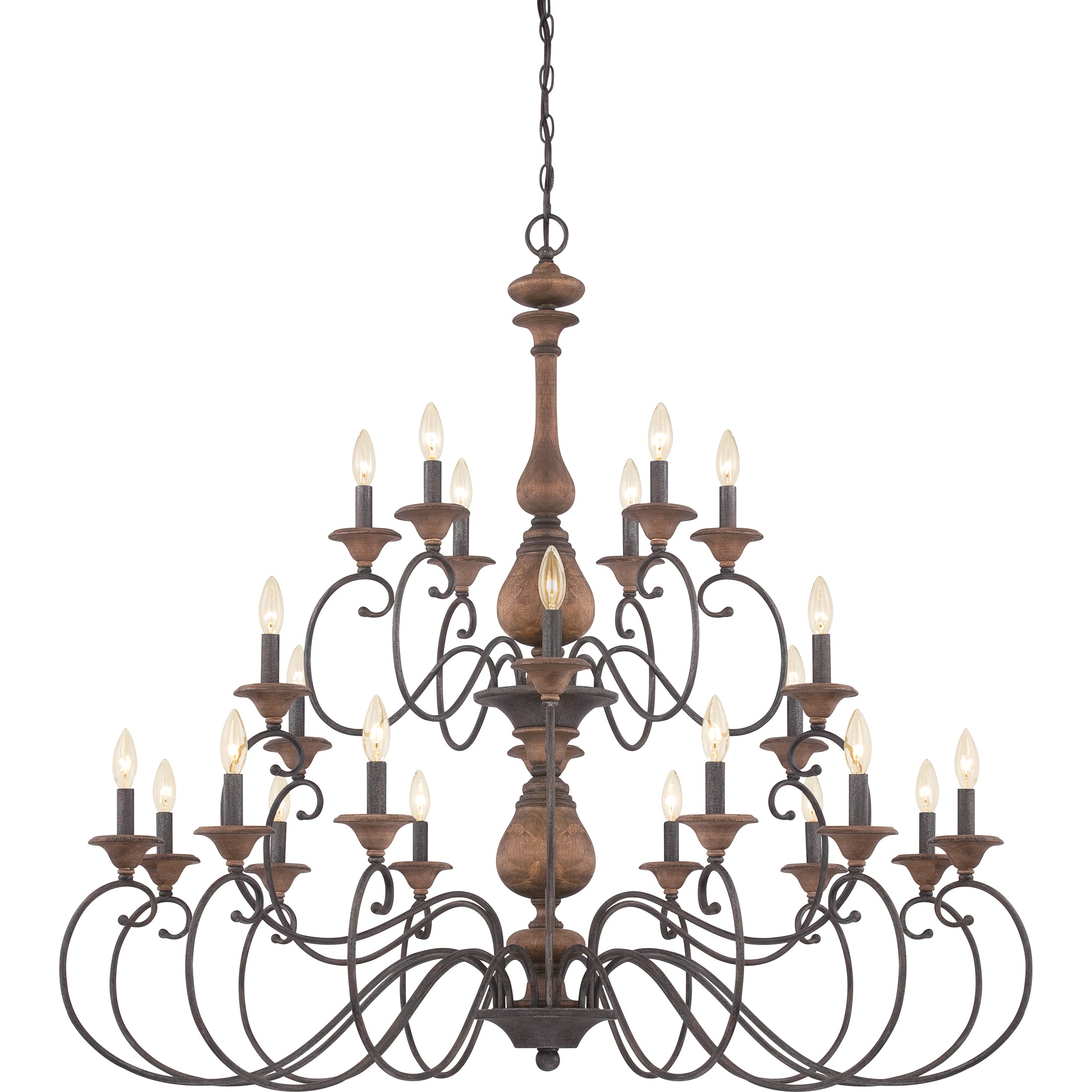 Auburn Chandelier Rustic Black